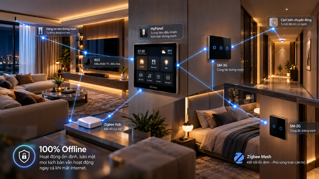 Mất Internet có điều khiển được nhà thông minh không?